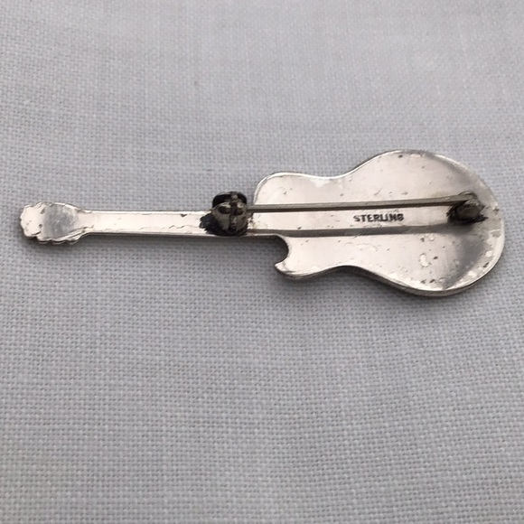 Sterling Hard Rock Guitar Pin - Picture 6 of 6
